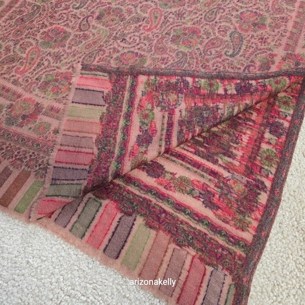 NWT Wool Scarf Lightweight Colorful Paisley - Picture 8 of 11